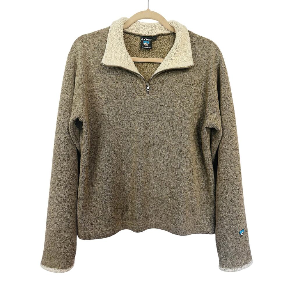 Kuhl Alfpaca Men’s Fleece Sweater Size Large Tan